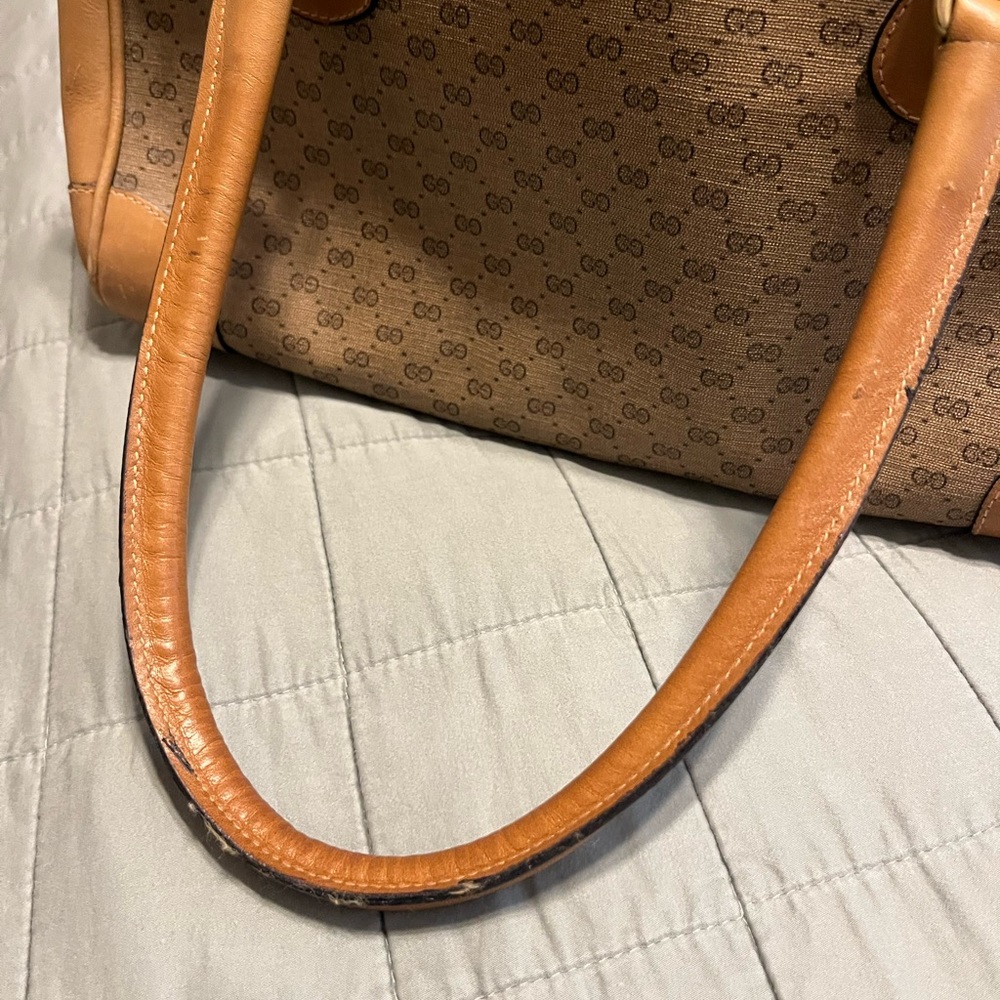 1970s Gucci 2-handle tan purse - Picture 15 of 16
